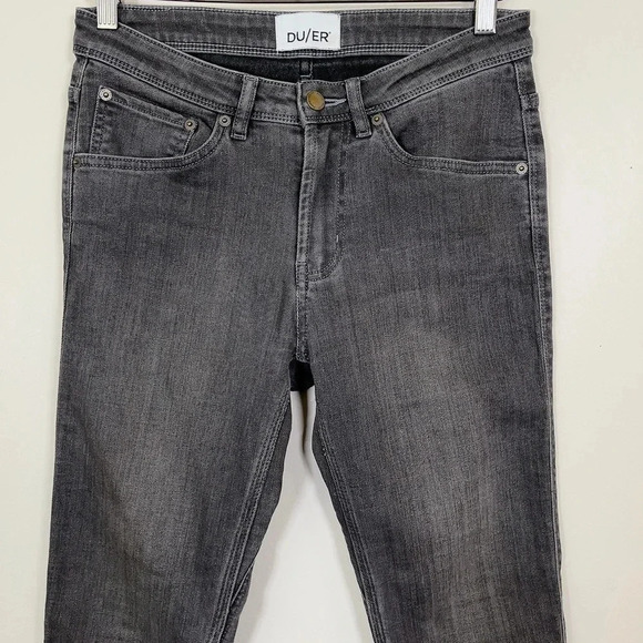 DU/ER | WOMEN'S SKINNY JEANS IN GRAY WASH - Picture 4 of 16